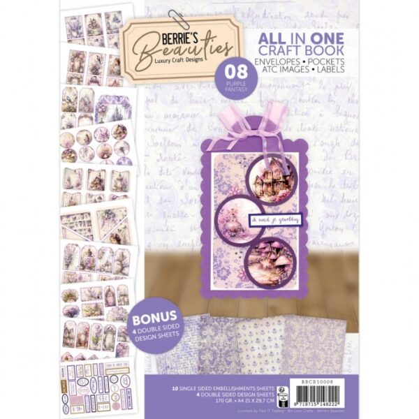Berries Beauties - All-in-one Craft Book 8 - Purple flowers BBCB10008