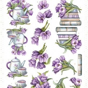 3D Cutting Sheet - Amy Design - Tulip Dreams - Purple Tulips CD12294
