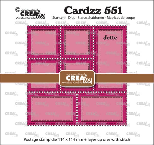Cardzz stansen no. 551, Postzegelframe Jette Crealies CLCZ551