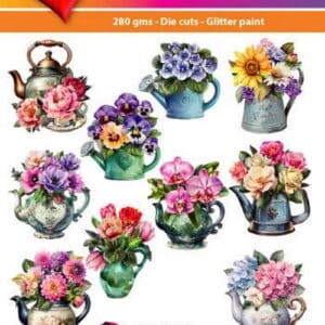 Easy 3D Designs pakket Flowers in Watering Can HC14214