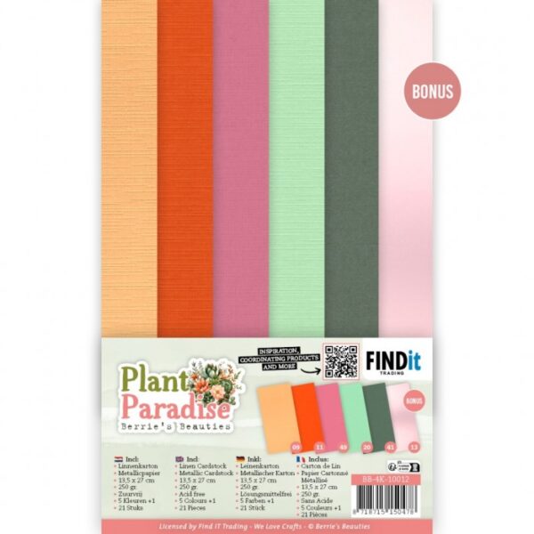 Linen Cardstock Pack - Berries Beauties - Plant Paradise - 4K BB-4K-10012