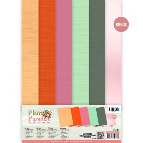 Linen Cardstock Pack - Berries Beauties - Plant Paradise - A4 BB-A4-10012