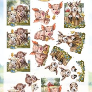 3D Cutting Sheet - Yvonne Creations - Farm Friends - PigCD12327