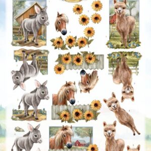 3D Cutting Sheet - Yvonne Creations - Farm Friends - DonkeyCD12328