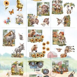 3D Cutting Sheet - Yvonne Creations - Farm Friends - MiniCD12331