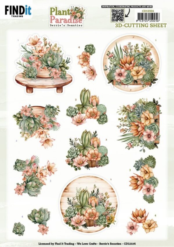 3D Cutting Sheet - Berries Beauties - Plant Paradise - Blooming Oasis CD12334
