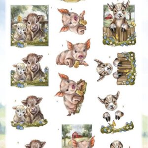 3D Push out Sheet - Yvonne Creations - Farm Friends - Pig SB11017