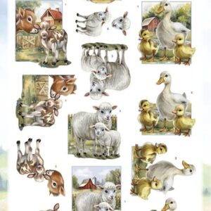3D Push out Sheet - Yvonne Creations - Farm Friends - Mother and Child SB11019