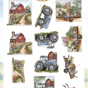 3D Push out Sheet - Yvonne Creations - Farm Friends - Farmyard SB11020