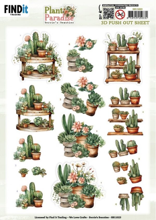 3D Push out Sheet - Berries Beauties - Plant Paradise - Greenhouse Shelves SB11023