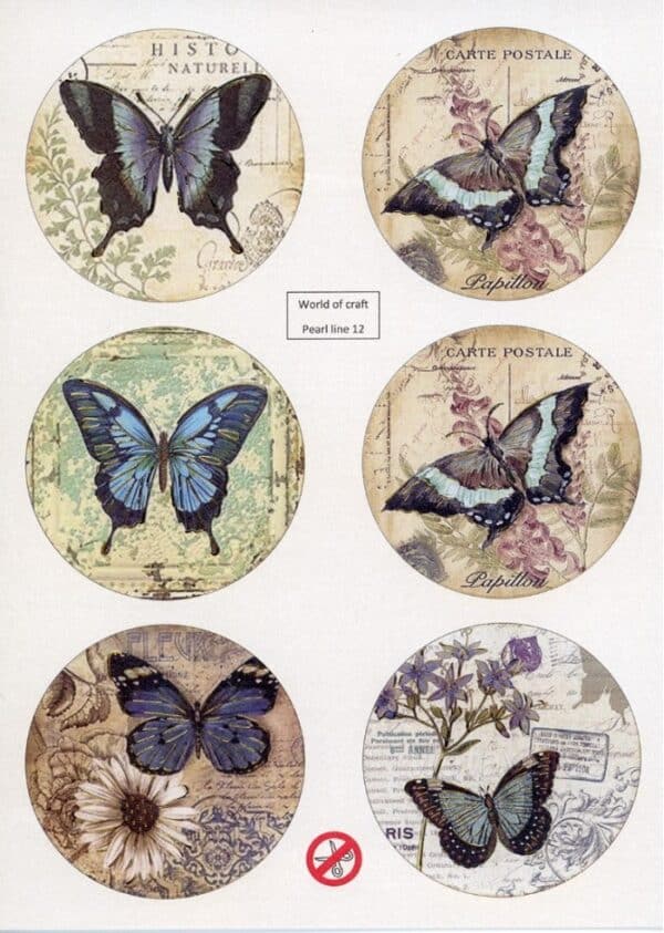 Scenery Parelmoer - WOC - nr12 - Butterflies - Round WOCPL012