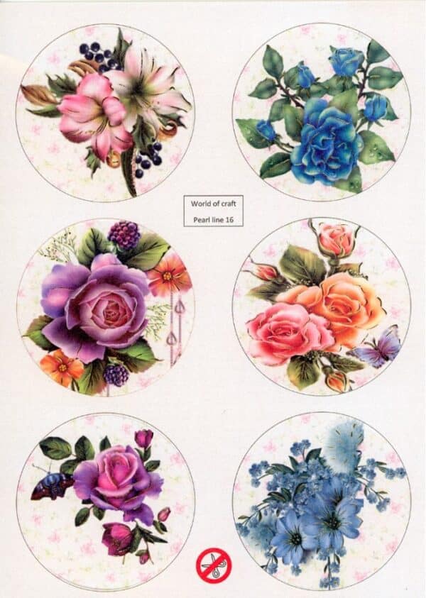 Scenery Parelmoer - WOC - nr16 - Flowers - Round WOCPL016