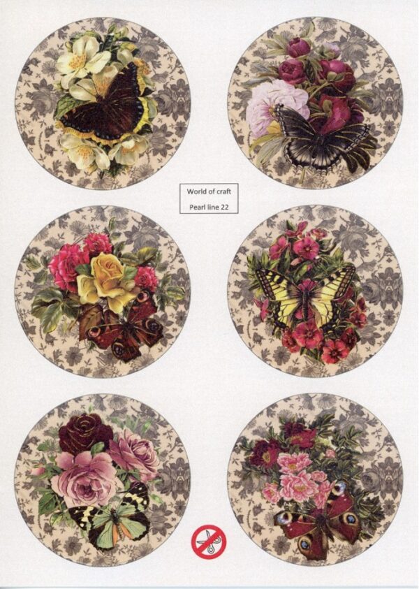 Scenery Parelmoer - WOC - nr22 - Butterflies - Round WOCPL022