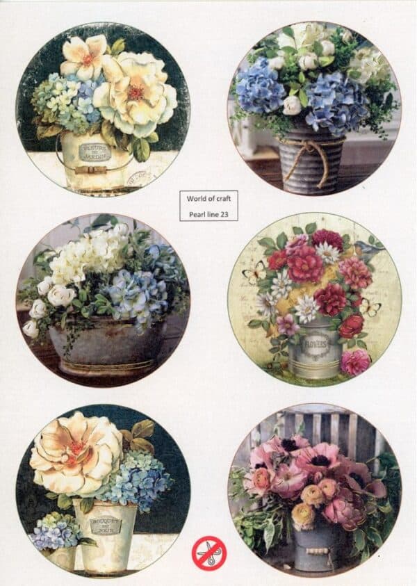 Scenery Parelmoer - WOC - nr23 - Flowers - Round WOCPL023