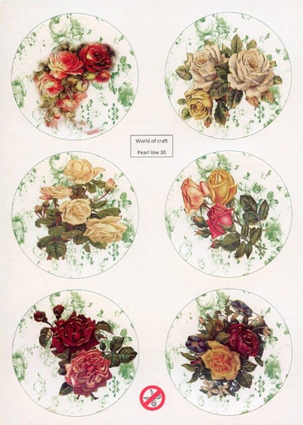 Scenery Parelmoer - WOC - nr30 - Flowers - Round WOCPL030