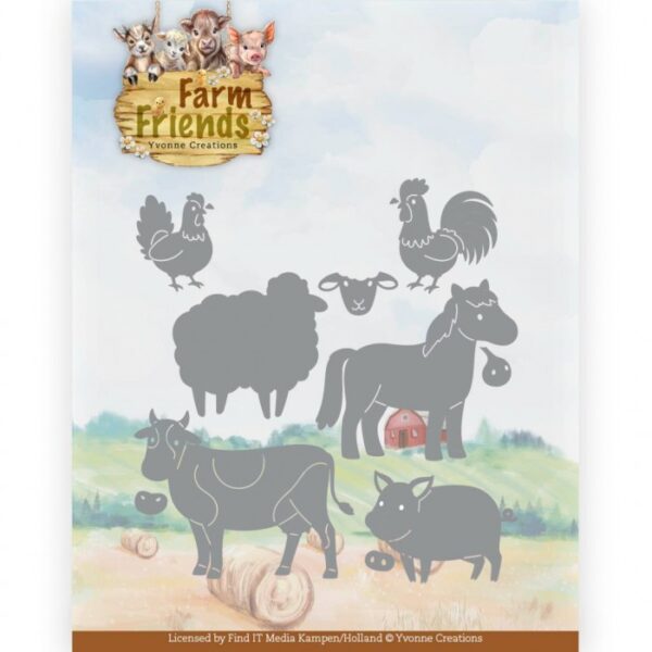 Dies - Yvonne Creations - Farm Friends - Farm Animals YCD10364