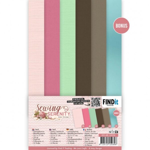 Linen Cardstock Pack - Amy Design - Sewing Serenity - 4K AD-4K-10036