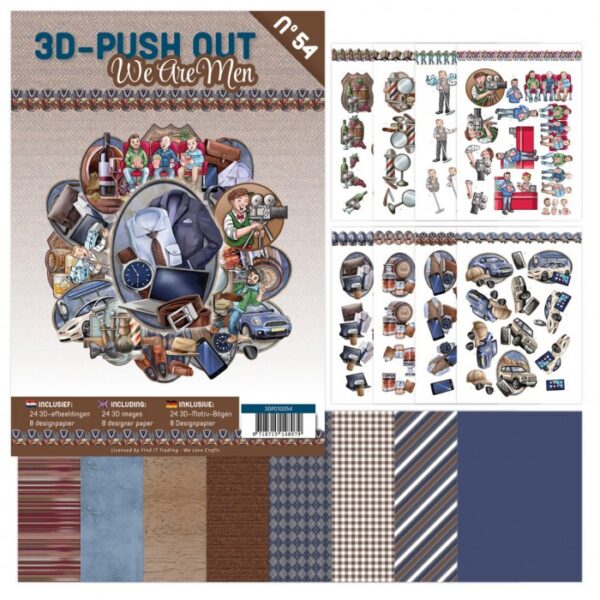 3D Push-Out Book 54 - We are Men 3DPO10054