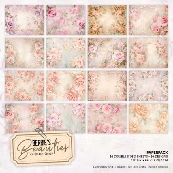 Paperpack - Berries Beauties - Shabby Roses - A4 BBPPA410014
