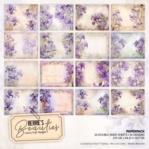 Paperpack - Berries Beauties - Purple Iris - A4 BBPPA410015