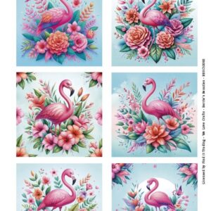 Scenery Push out - Berries Beauties - Flamingo - Square BBSC10092