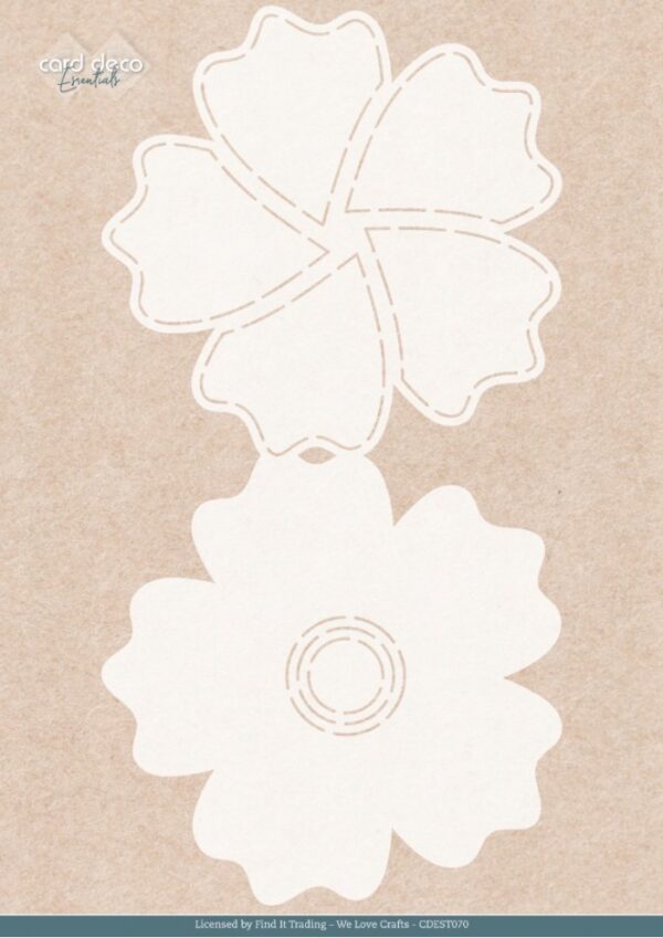 Stencil - Card Deco Essentials - Blue Meadow - Blue Flower A4 CDEST070