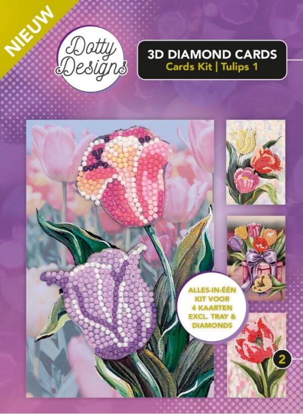 Dotty Designs Diamond 3D Cards Kit 02 Tulips DDDCK002
