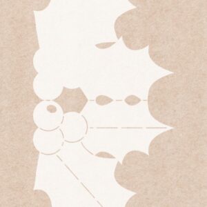Stencil - Card Deco Essentials - Floral Christmas- Floral Holly A4 CDEST074