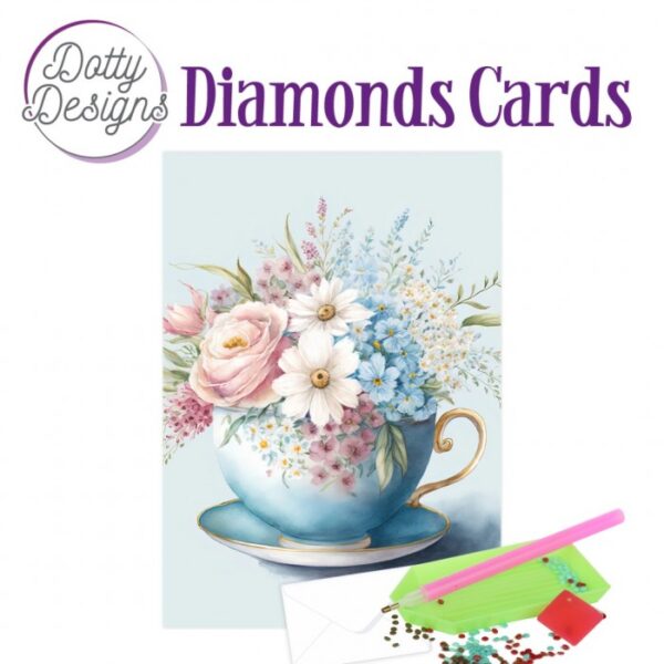 Doty Designs Diamond Cards - Cup of Blooms 2 DDDC1192