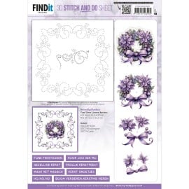 3D Stitch and Do Sheet - Berries Beauties - Pastel Purple Christmas 1 STDOHS10005