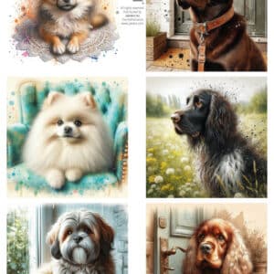 knipvel A4 Friends for Life - lovely dogs 2