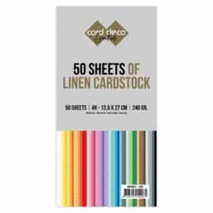 Card Deco 50 sheets Linnen cardstock 4KP001-LKK