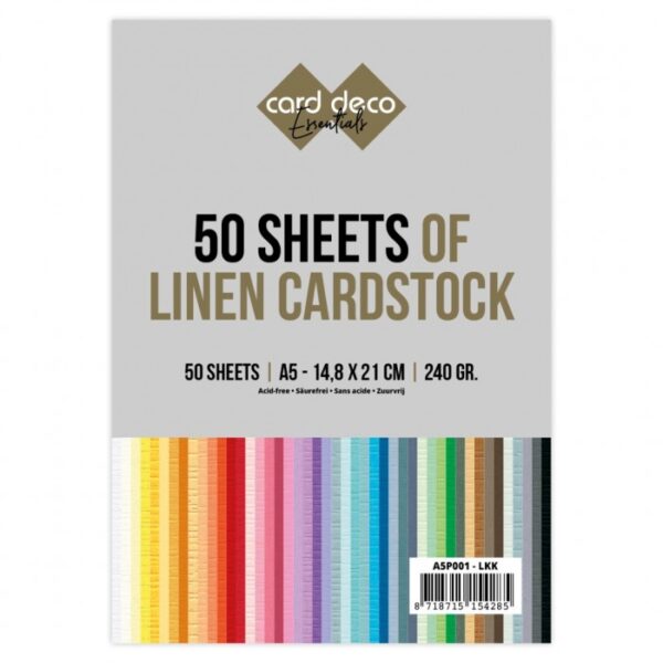 Jumbo kartonpakket - Card Deco - A5 - 50 Sheets A5P001-LKK