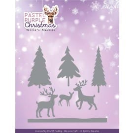Dies - Berries Beauties - Pastel Purple Christmas - Pastel Deer BBD10058