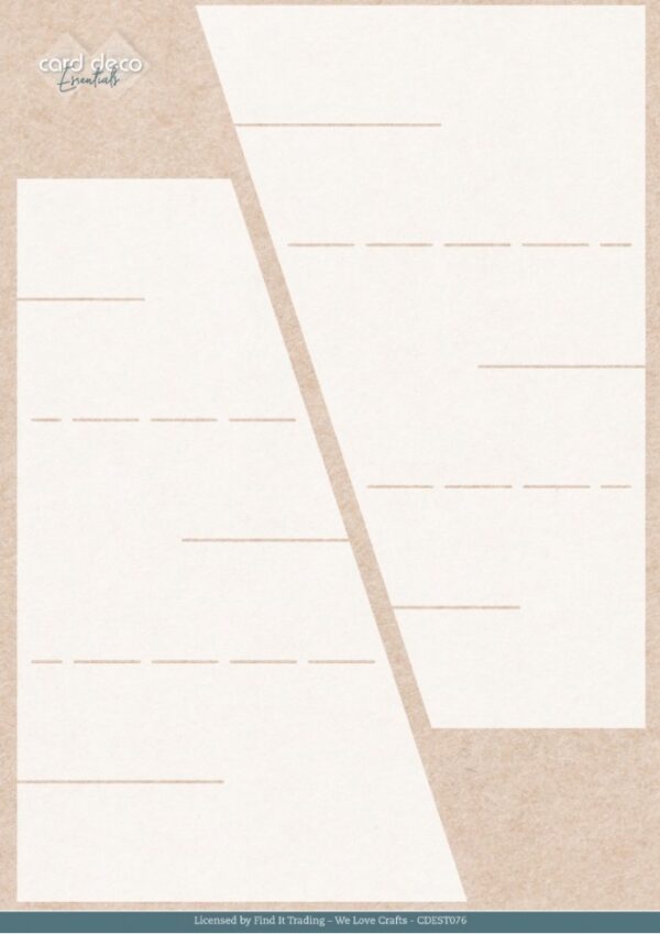 Stencil - Card Deco Essentials - Navy Elegance - Elegance Zigzag A4 CDEST076