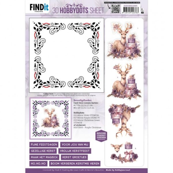 3D Hobbydots Sheet - Berries Beauties - Pastel Purple Christmas 1DODOHS10005