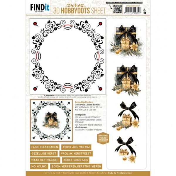 3D Hobbydots Sheet - Berries Beauties - Golden Whisper 1 DODOHS10007