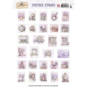 Berries Beauties - Collage Art - Push Out Postage Stamp - Lovely Lilacs BBCAPO10001