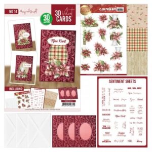 3D Velvet Cards A6 - Merry and Bright 3DVC10014