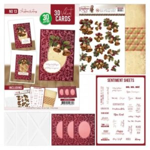 3D Velvet Cards A6 - Christmas Greetings 3DVC10013