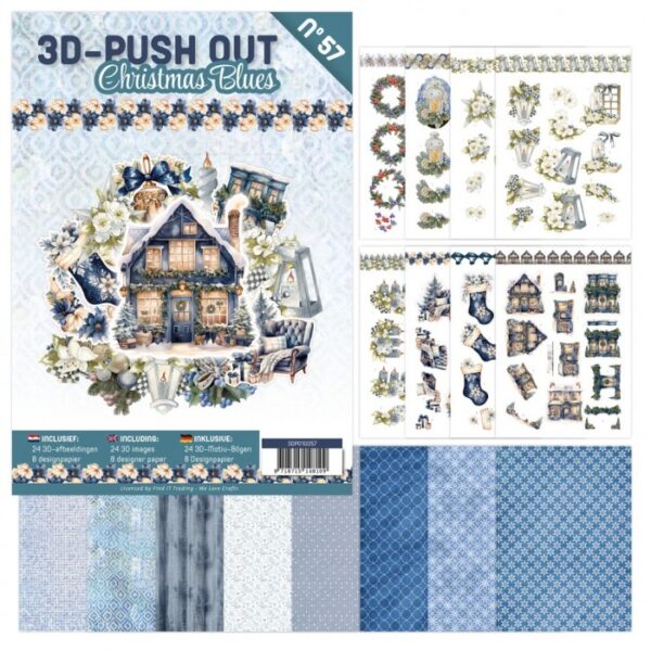 3D Push-Out Book 57 - Christmas Blues 3DPO10057