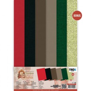 Linen Cardstock Pack - Berries Beauties - Timeless Christmas  BB-A4-10018