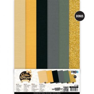 Linen Cardstock Pack - Berries Beauties - Golden Whisper - BB-A4-10019