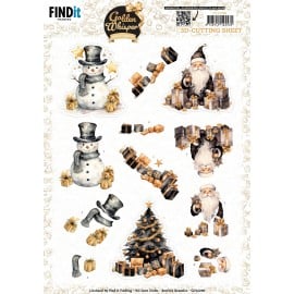 3D Cutting Sheet - Berries Beauties - Golden Whisper - Santa CD12288