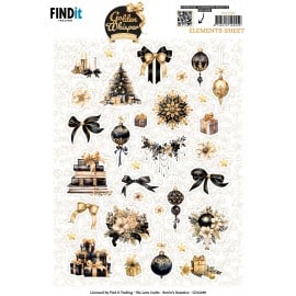 Cutting Sheet - Berries Beauties - Golden Whisper - Small Elements CD12290