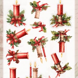3D Cutting Sheet - Berries Beauties - Timeless Christmas - Timeless Candle CD12371