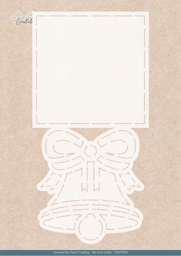 Stencil - Card Deco Essentials - Timeless Christmas - Timeless Bell Card A4 CDEST081
