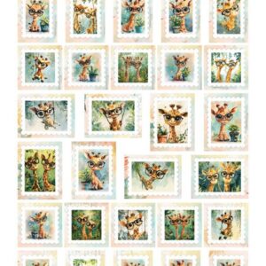 Dear Paper - A Card and Art Journaling Serie - Pushout - Giraffe DPAJPO10001