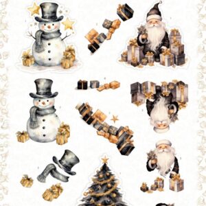 3D Pushout Sheet - Berries Beauties - Golden Whisper - Santa SB10992