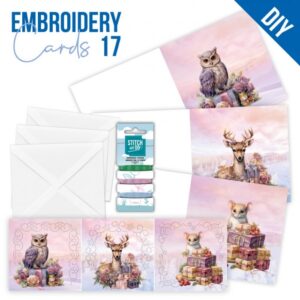 Stitch and Do Cards 17 - Berries Beauties - Pastel Purple Christmas STDOPP017